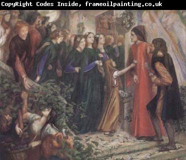 Dante Gabriel Rossetti Beatrice Meeting Dante at a Marriage Feast,Denies him her Salutation (mk28)